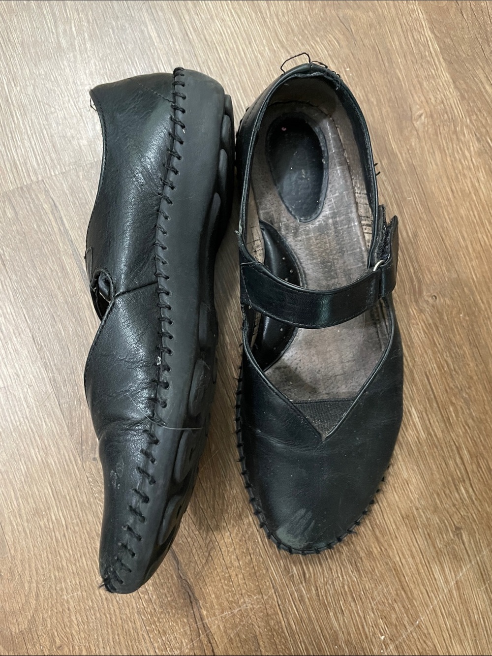 Born Black Leather Mary Jane Flats